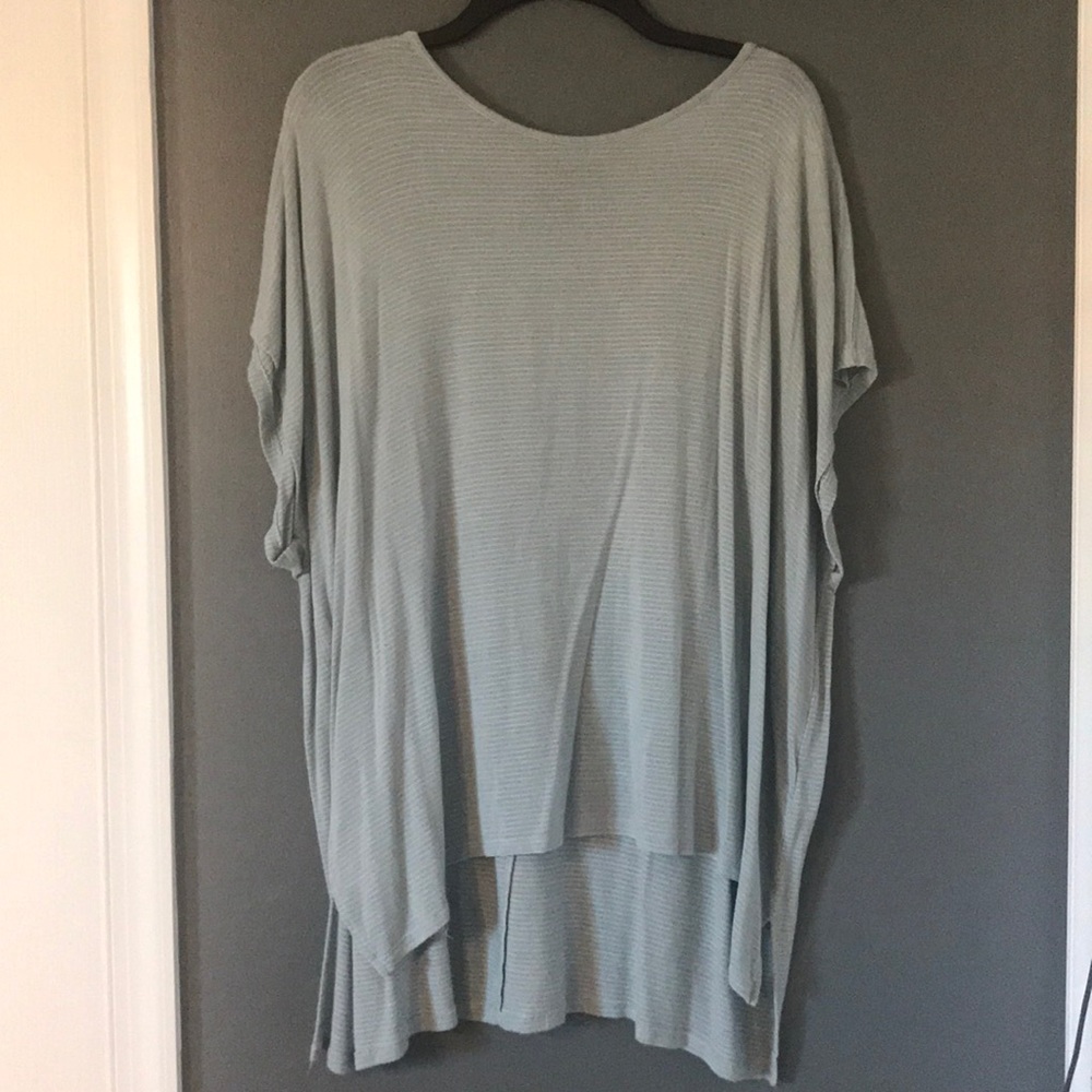 Forever 21 oversized blue striped shirt